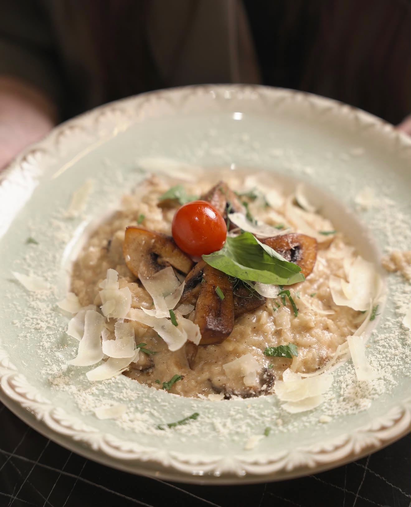 Risotto crémeux aux champignons et parmesan